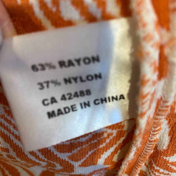 Magnolia orange and white double Knit Cardigan - Picture 4 of 7